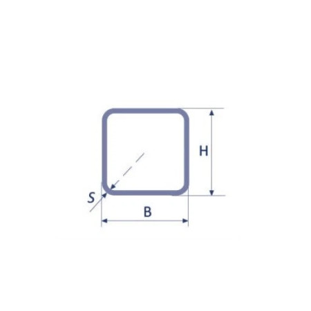 TUBOLARE FERRO QUADRO 80 X 80 X 6 mm.   BARRA DA 1,0 mt. , da 1,5 mt. , 2,0 mt.