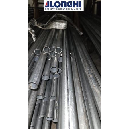 Tubo Tondo Zincato 27x2 mm - SCONTATO DEL 30% - barra da 2 o 3 metri