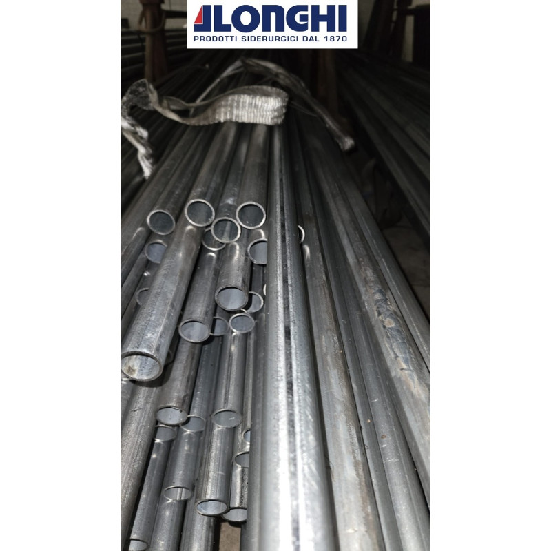 Tubo Tondo Zincato 27x2 mm - SCONTATO DEL 30% - barra da 2 o 3 metri