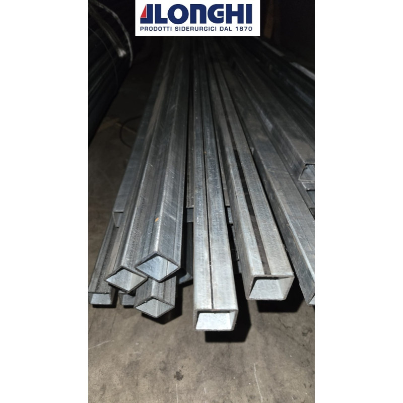 Tubolare Quadro Zincato 30x30x2 mm - SCONTATO DEL 30% - barra da 2 o 3 metri