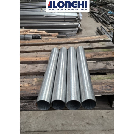 Tubo ferro Zincato  60 X 2  mm.   lotto di 4 pezzi da 50 cm. prezzo scontato