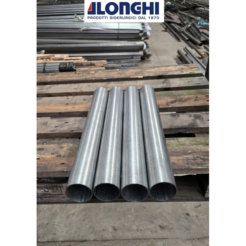 Tubo ferro Zincato  60 X 2  mm.   lotto di 4 pezzi da 50 cm. prezzo scontato