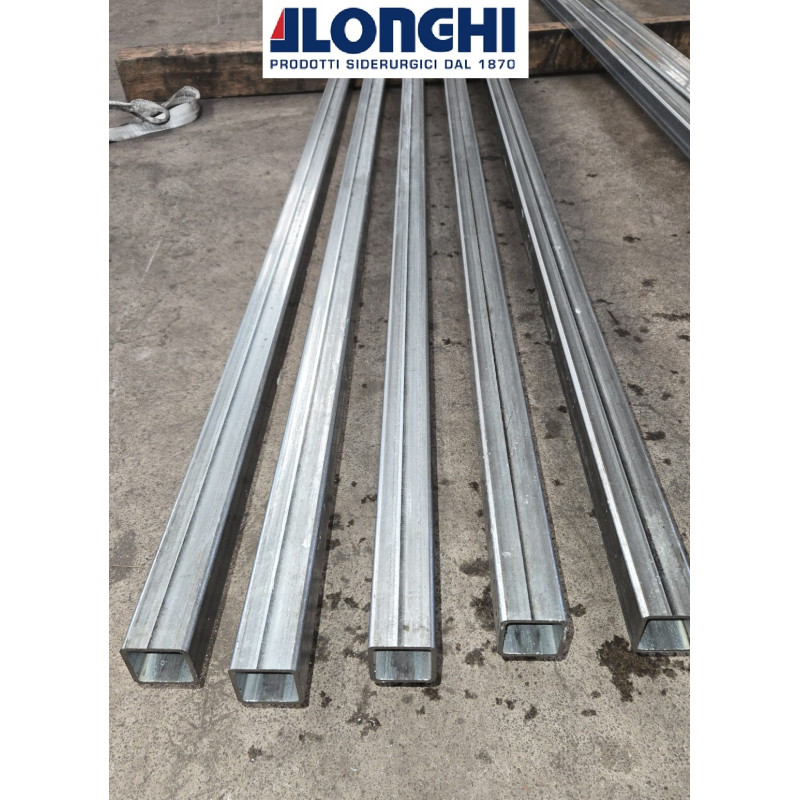 Tubolare Quadro Zincato 40x40x3 mm - SCONTATO DEL 30% - barra da 3 metri