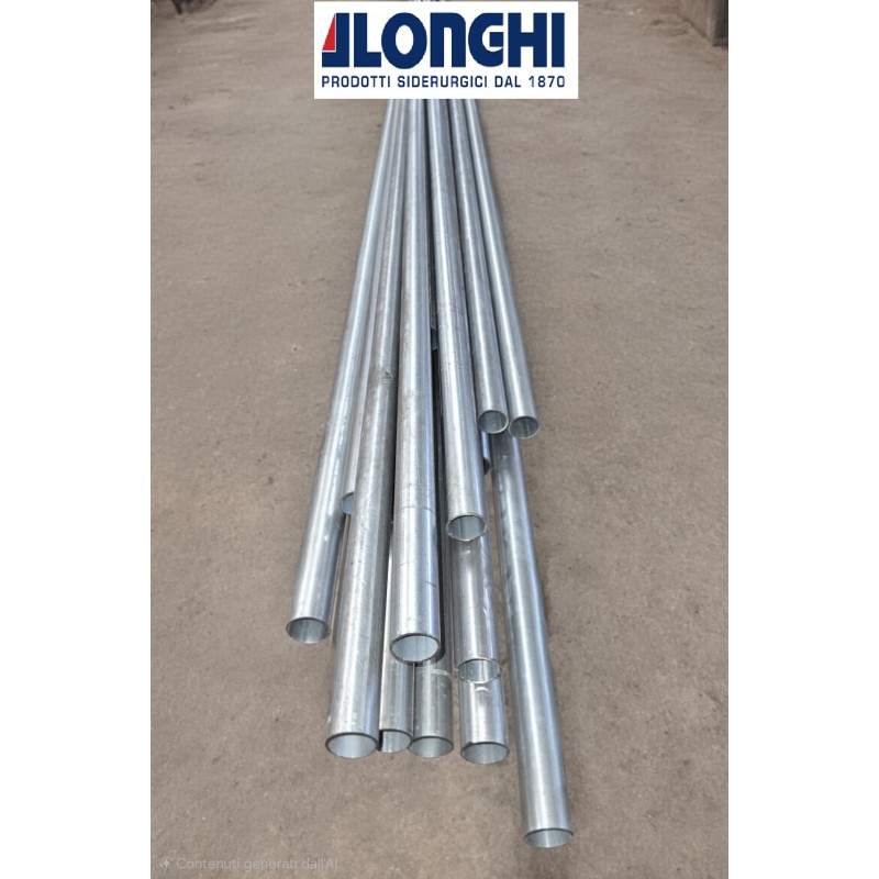 TUBO FERRO TONDO  ZINCATO BARRE VARIE MISURE DIAMETRO DA 30  MM. - prezzo scontato