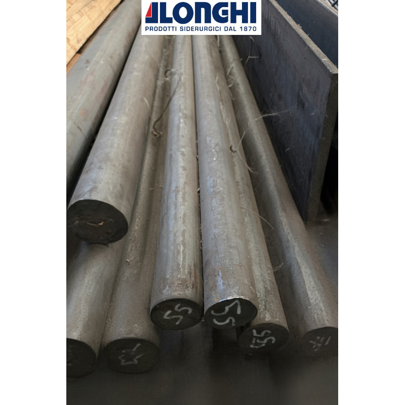 TONDO 55 mm.   LAMINATO IN FERRO - 1 pezzo da 1 metro