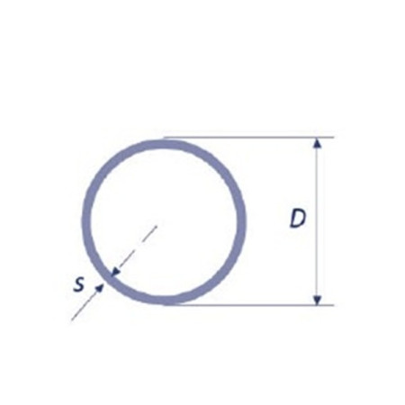 Tubo ferro tondo 83X3  mm.  barra da 1 o 1,5  METRI
